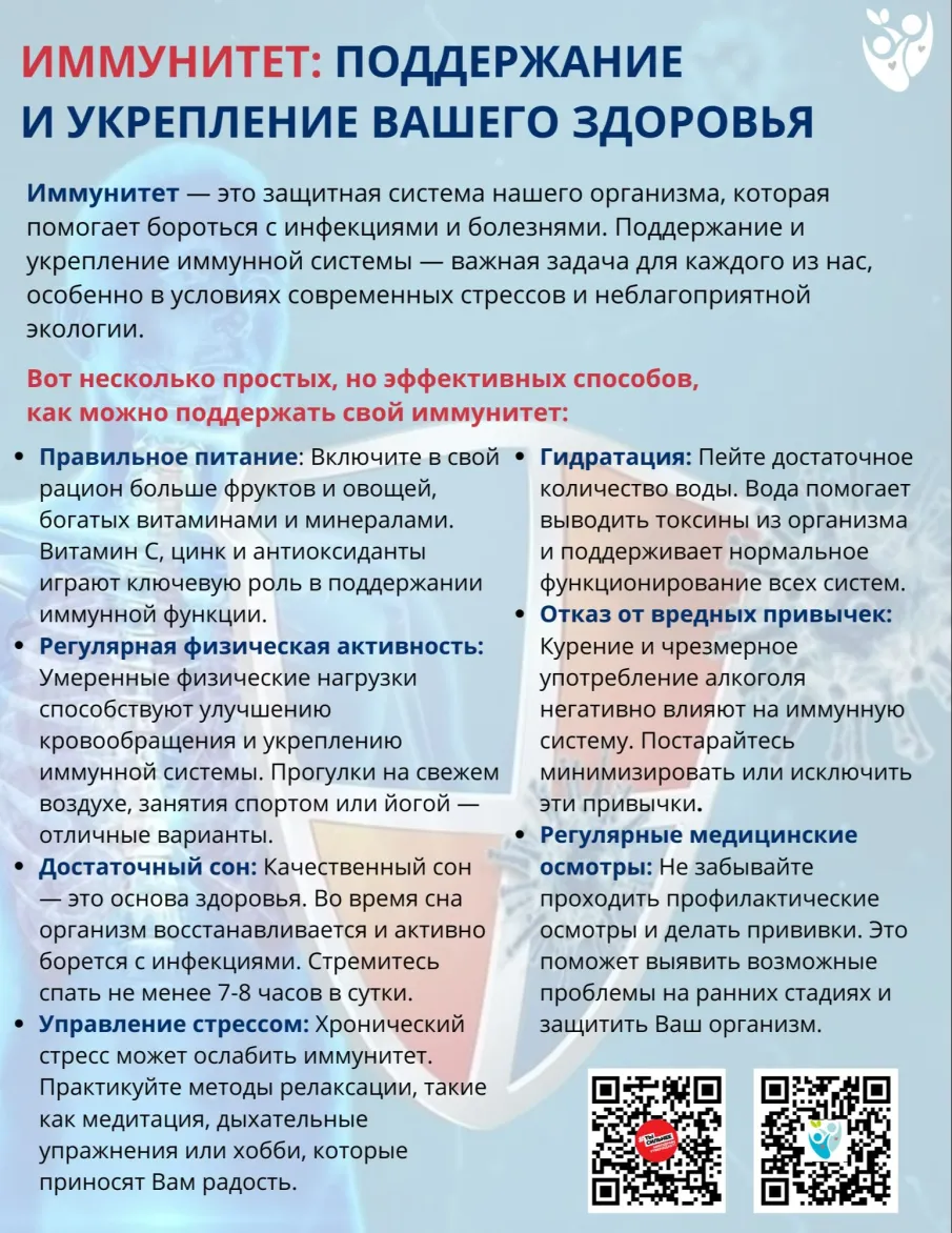 Неделя поддержания  и укрепления иммунитета (в честь Всемирного дня иммунитета 1 марта)